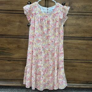 HAYDEN Los Angeles Floral Ruffle Sleeve Tiered Dress — Easter, Spring, Summer